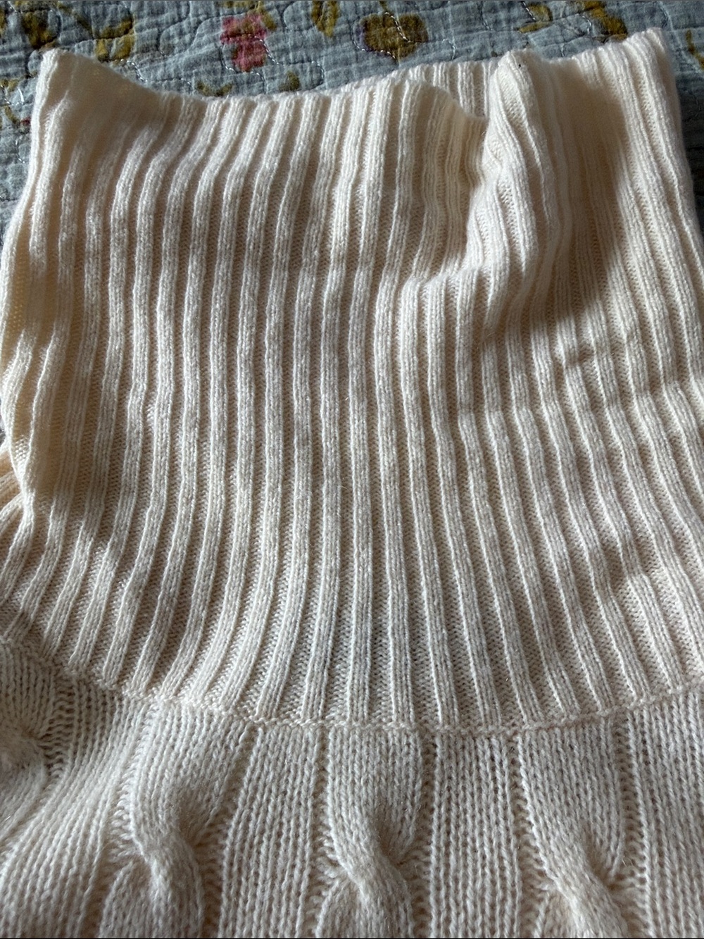 Ralph Lauren Cream Ribbed Cable Sweater - Picture 3 of 7